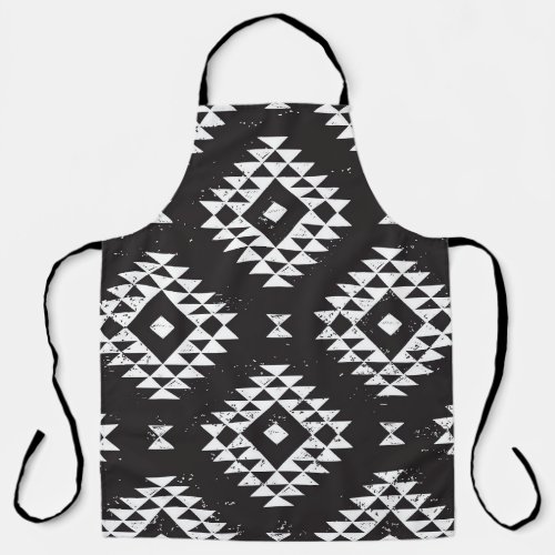 Navajo Geometric Black White Tribal Apron