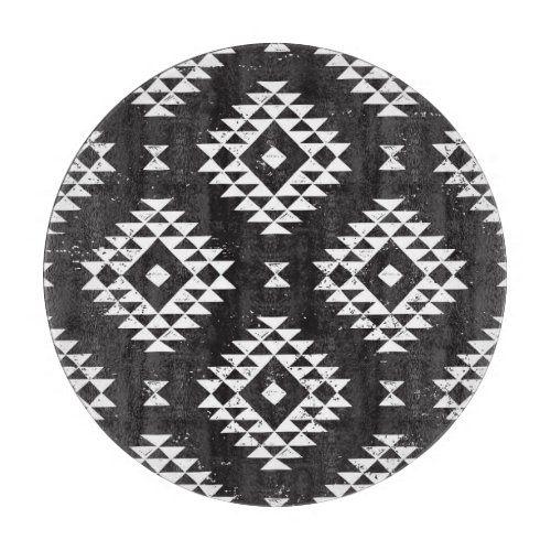 Navajo Geometric Black White Tribal Cutting Board