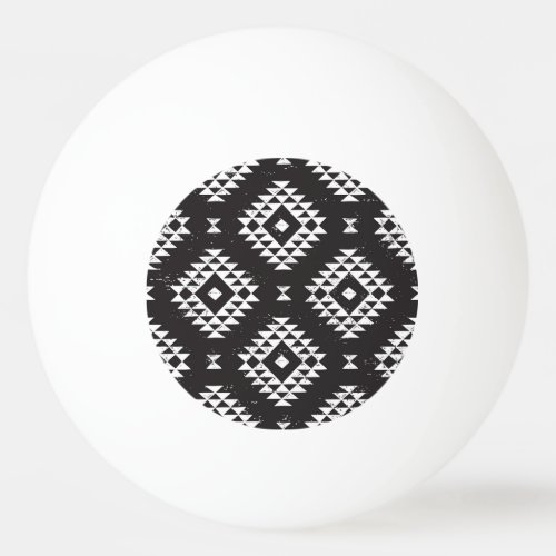 Navajo Geometric Black White Tribal Ping Pong Ball
