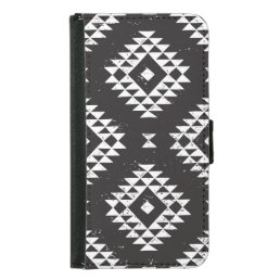 Navajo Geometric: Black White Tribal. Samsung Galaxy S5 Wallet Case