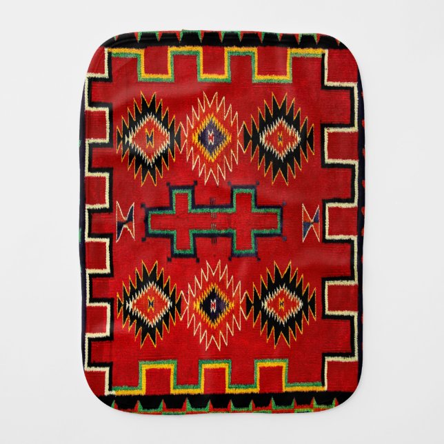 NAVAJO INDIAN 1890 HORSE SADDLE BLANKET (Front)