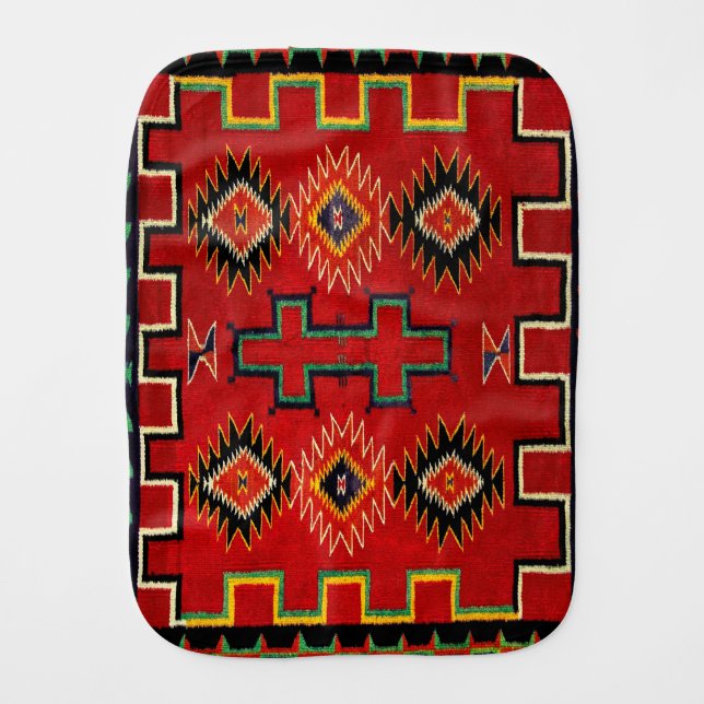 NAVAJO INDIAN 1890 HORSE SADDLE BLANKET (Front)