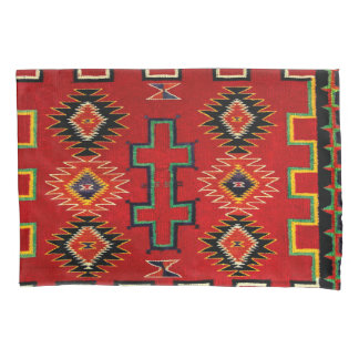 NAVAJO INDIAN 1890 HORSE SADDLE BLANKET PILLOW CASE