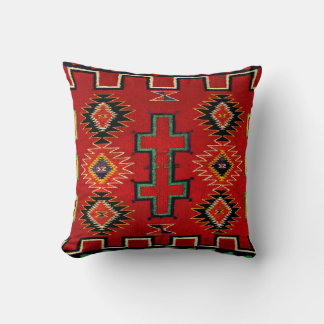 NAVAJO INDIAN 1890 HORSE SADDLE BLANKET THROW PILLOW