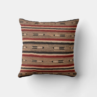 NAVAJO INDIAN HUNTING ARROWS HORSE SADDLE REPRINT THROW PILLOW