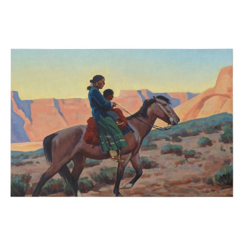 Navajo Mother 1945 by Maynard Dixon Faux Canvas Print