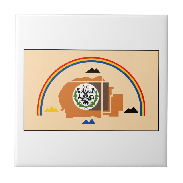 Navajo Nation Flag Ceramic Tile (Front)