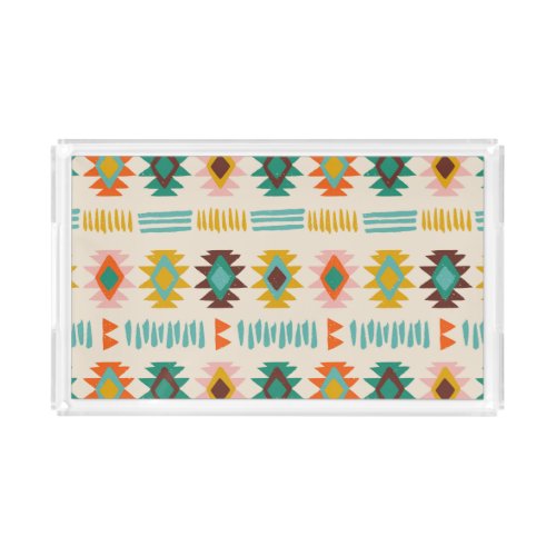 Navajo Native American Pattern Acrylic Tray
