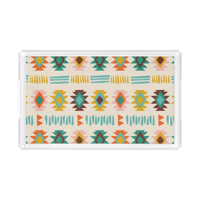 Navajo Native American Pattern Acrylic Tray (Front)