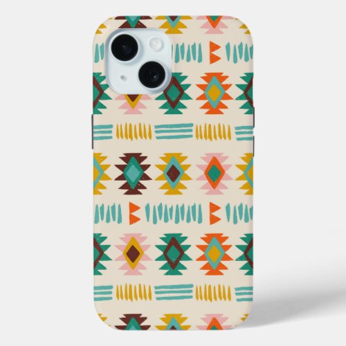 Navajo Native American Pattern iPhone 15 Case