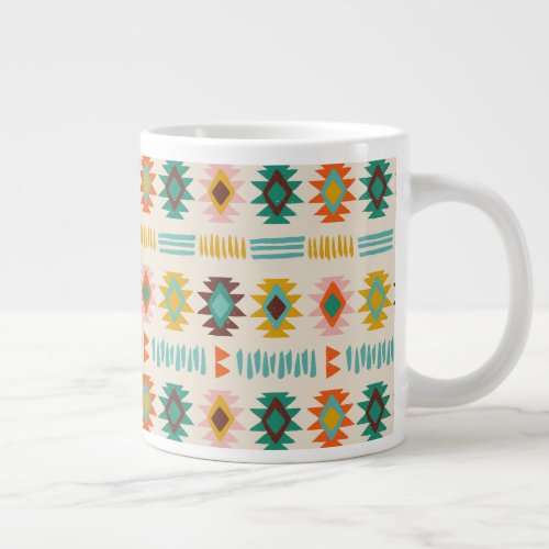 Navajo Native American Pattern Giant Coffee Mug