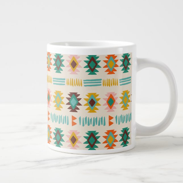 Navajo Native American Pattern Giant Coffee Mug (Right)