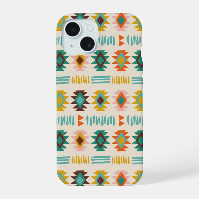 Navajo Native American Pattern iPhone 15 Case (Back)