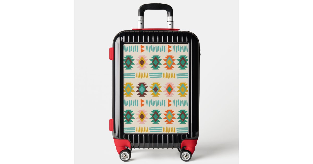 Navajo Aztec Tribal Native Indians American Print Elastic Luggage Cover