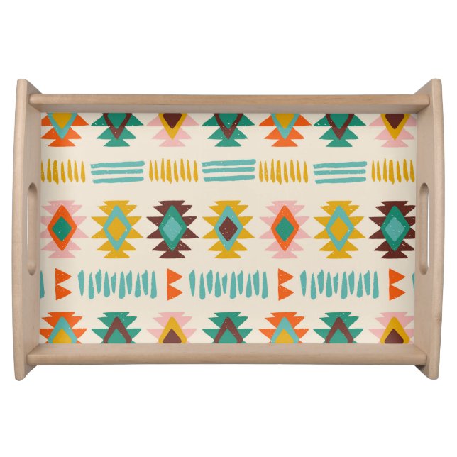 Navajo Native American Pattern Serving Tray (Front)
