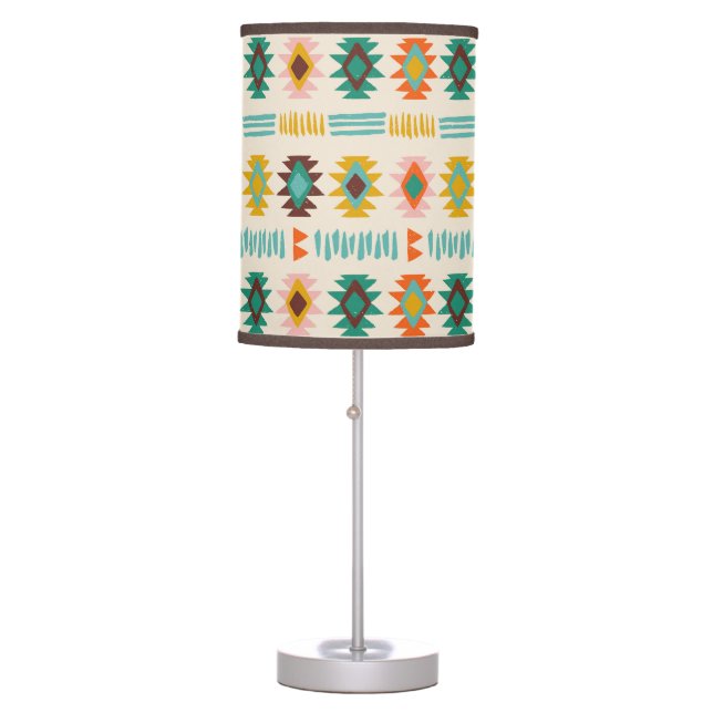 Navajo Native American Pattern Table Lamp (Front)