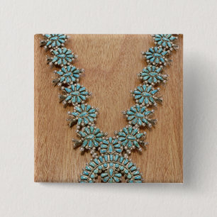 Navajo necklace pinback button