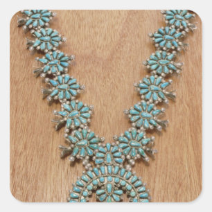 Navajo necklace square sticker