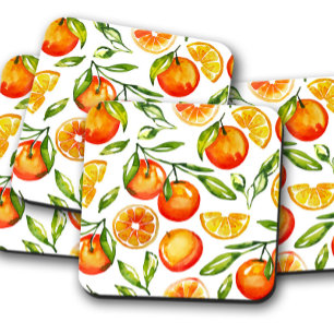 Navajo Oranges Fruit Coaster   Stylish Cork Set