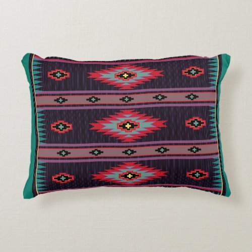 Navajo Pattern Design Seven B Accent Pillow