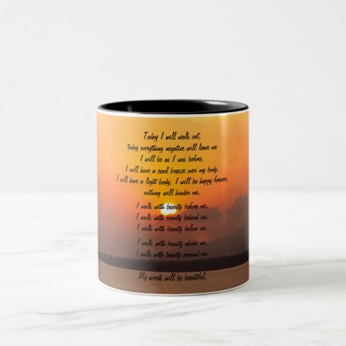 Navajo Prayer In Beauty I walk Mug