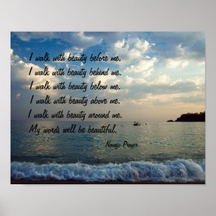 Navajo Prayer Walk in Beauty Poster