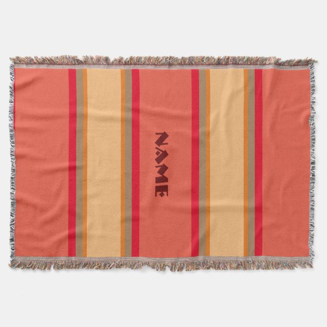 "Navajo" Style Fleece Throw Blanket (Front)