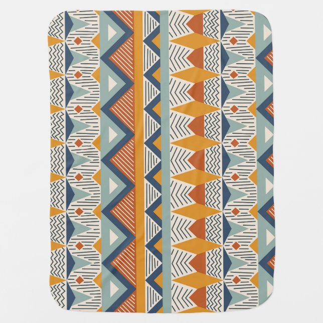 Navajo Style Seamless Pattern Design Baby Blanket (Front)