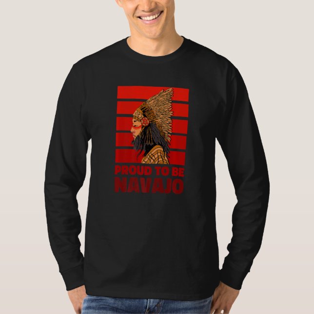 Navajo Tribe Woman Proud Native American Navajo T-Shirt (Front)