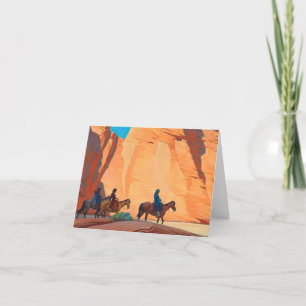 Navajos in a Canyon, 1945 by Maynard Dixon Letterpress Thank You Card