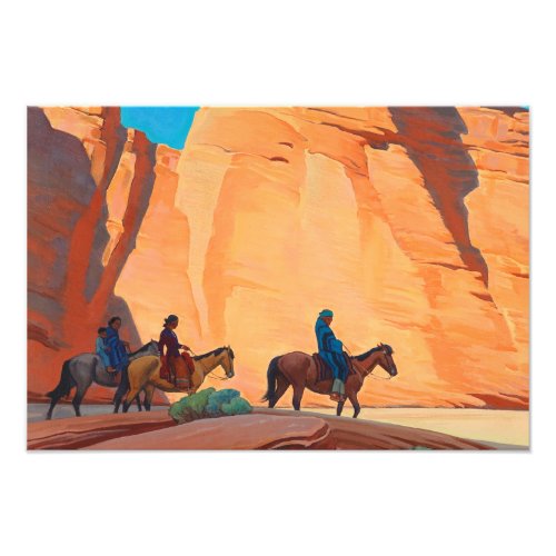 Navajos in a Canyon 1945 by Maynard Dixon Photo Print