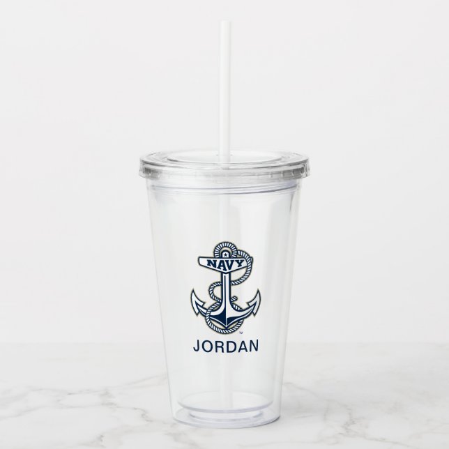 Naval Academy Anchor Acrylic Tumbler (Front)