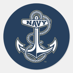 Naval Academy Anchor Classic Round Sticker