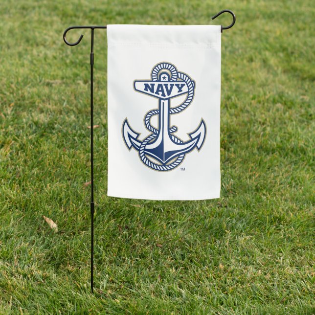 Naval Academy Anchor Garden Flag (In SItu)