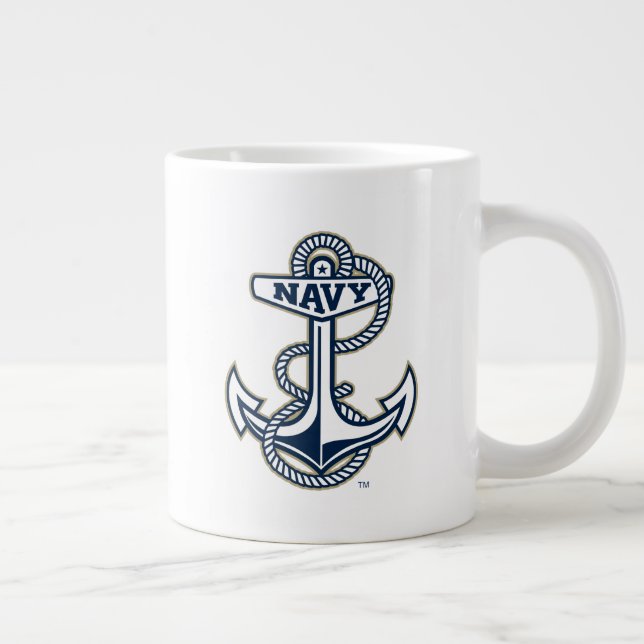 Naval Academy Anchor Giant Coffee Mug (Right)