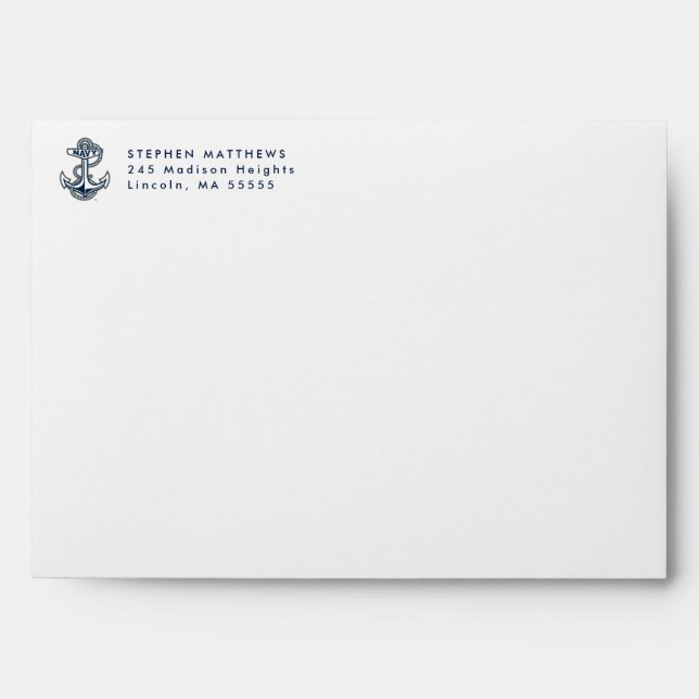 Naval Academy Anchor Graduate Envelope (Front)