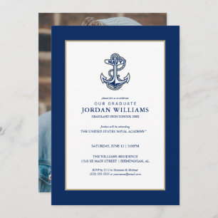 Naval Academy Anchor   Graduation Announcement