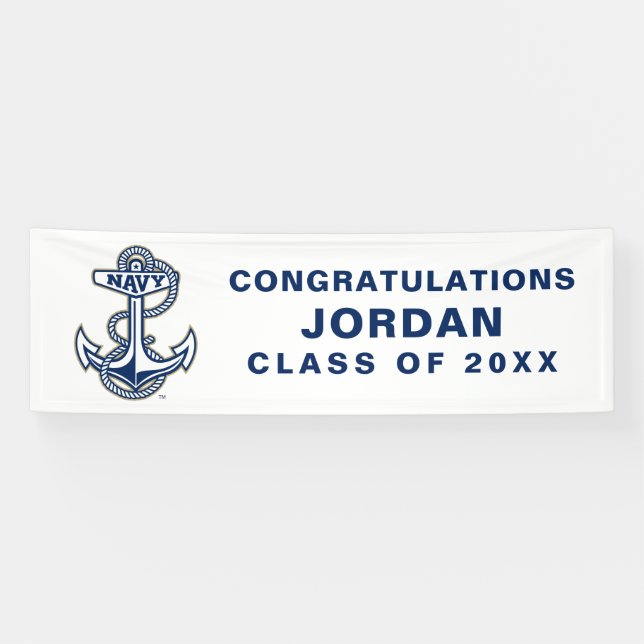 Naval Academy Anchor | Graduation Banner (Horizontal)