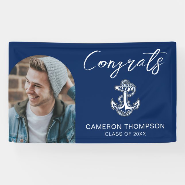 Naval Academy Anchor | Graduation Banner (Horizontal)