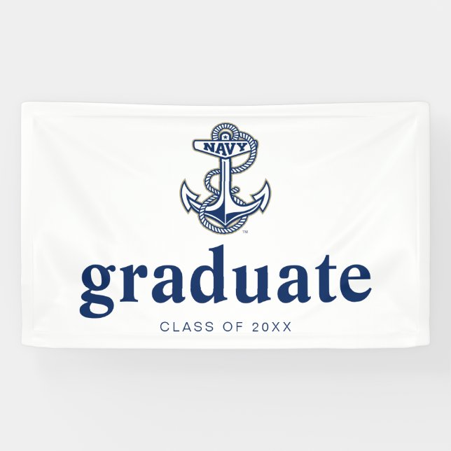 Naval Academy Anchor | Graduation Banner (Horizontal)