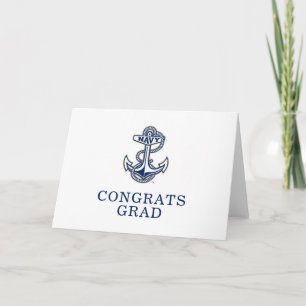 Naval Academy Anchor   Graduation Card