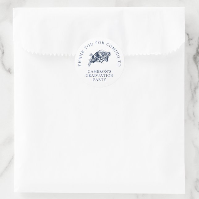 Naval Academy Anchor | Graduation Classic Round Sticker (Bag)