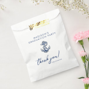 Naval Academy Anchor   Graduation Favor Bag