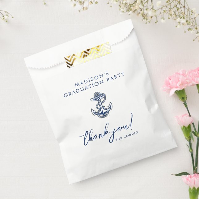 Naval Academy Anchor | Graduation Favor Bag (Sealed)