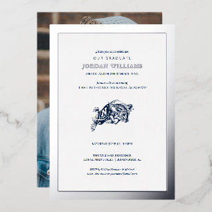 Naval Academy Anchor Graduation Foil Invitation