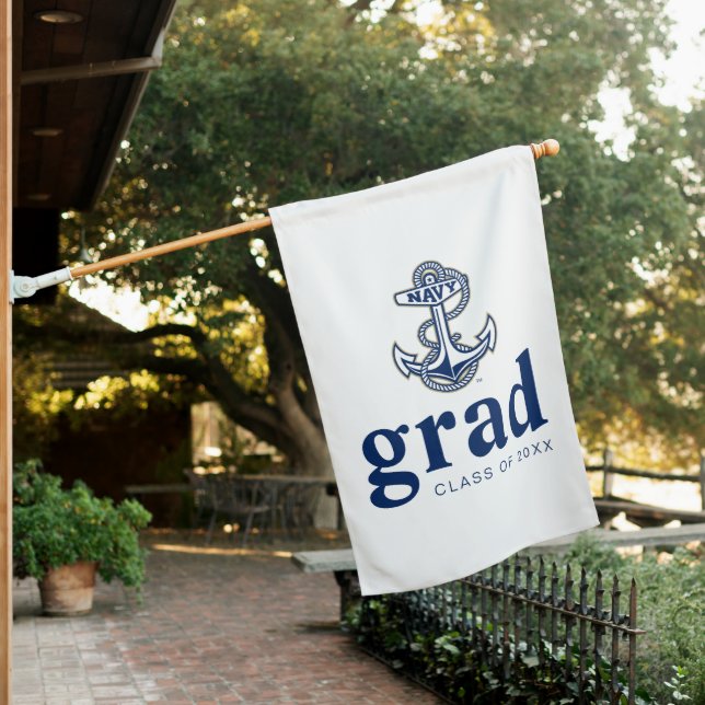 Naval Academy Anchor | Graduation House Flag (In SItu)