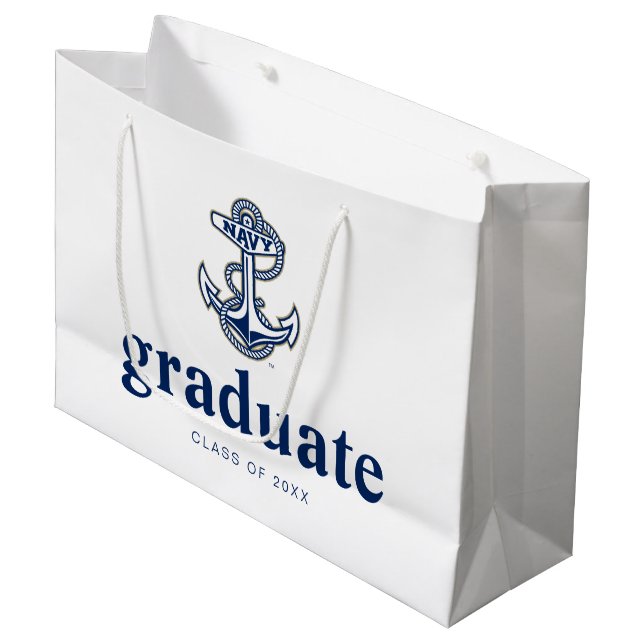 Naval Academy Anchor | Graduation Large Gift Bag (Front Angled)