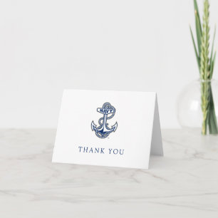 Naval Academy Anchor Graduation Letterpress Thank You Card