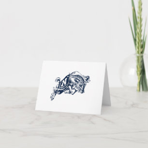 Naval Academy Anchor   Graduation Letterpress Thank You Card