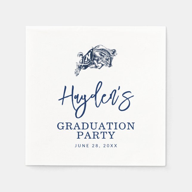 Naval Academy Anchor | Graduation Napkins (Front)